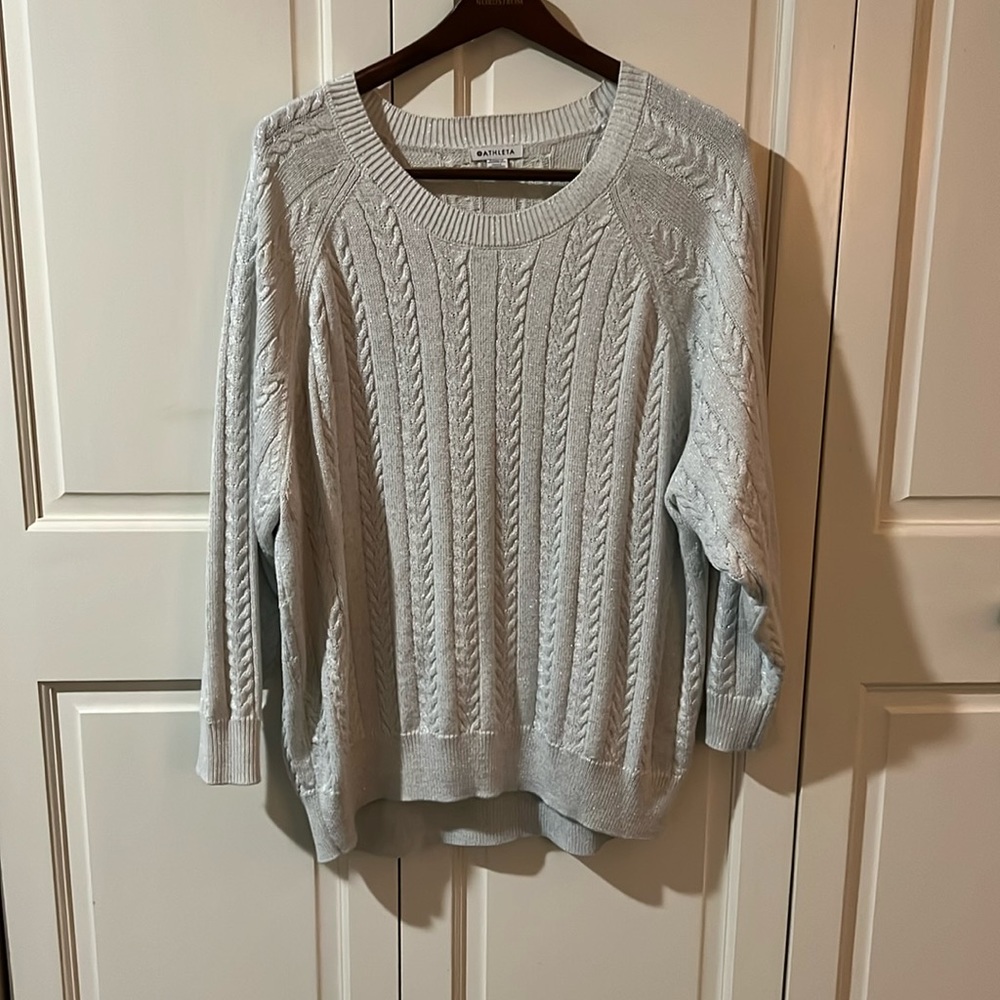 Athleta cable knit sweater